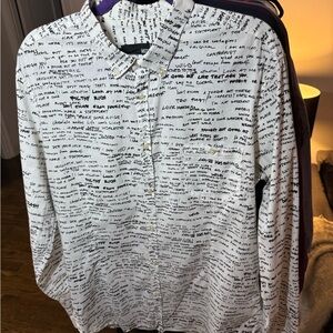 MOSCHINO men’s text button up